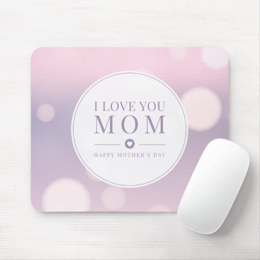 Ik hou van je mama Moederdag | MUISMAT (Met muis)