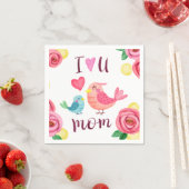 Ik hou van je mama Moederdag | Napkin Servet (Insitu)