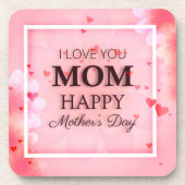 Ik hou van je mama Moederdag | ONDERZETTER (Voorkant)