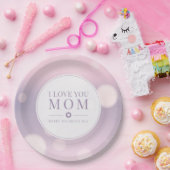 Ik hou van je mama Moederdag | Papieren Bord (Feest)