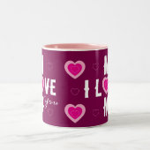 Ik hou van je, mama, Moederdag, speciale gelegenhe Tweekleurige Koffiemok (Center)