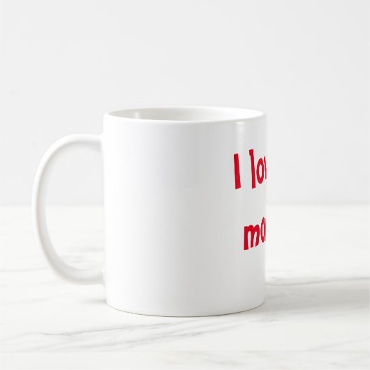 "Ik hou van je mama" mok van mama en Teddy (Links)