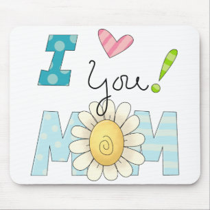 Ik hou van je, mama Mousepad Muismat