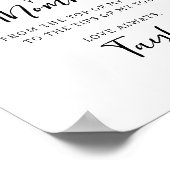 Ik hou van je mama / papa Baby voetafdruk Poster (Hoek)