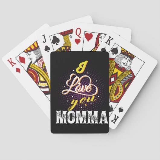 ik hou van je mama pokerkaarten (Achterkant)