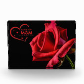 Ik hou van je mama Red Rose Photo Block Fotoblokken (Voorkant)