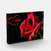Ik hou van je mama Red Rose Photo Block Fotoblokken (Links)