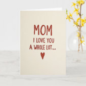 Ik hou van je mama Rode Letter Kaart (Gele Bloem)