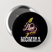 ik hou van je mama ronde button 4,0 cm (Voorkant /achterkant)