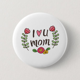 Ik hou van je mama ronde button 5,7 cm