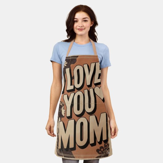 ik hou van je mama schort (Gedragen)