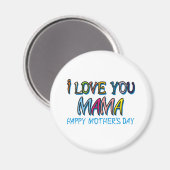 Ik hou van je Mama Shirten Magneet (Voorkant / Achterkant)