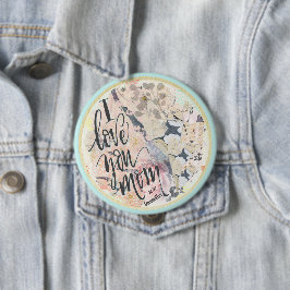 Ik hou van je mama Waterverf groen elke naam Ronde Button 4,0 Cm