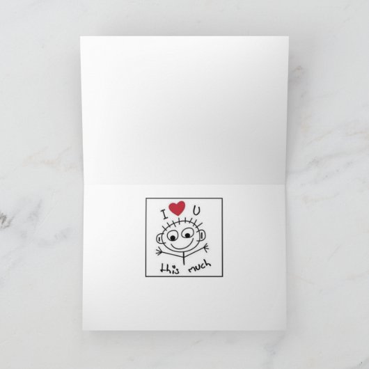 "IK HOU VAN JE" MAN ELKE DAG KAART (Binnen)