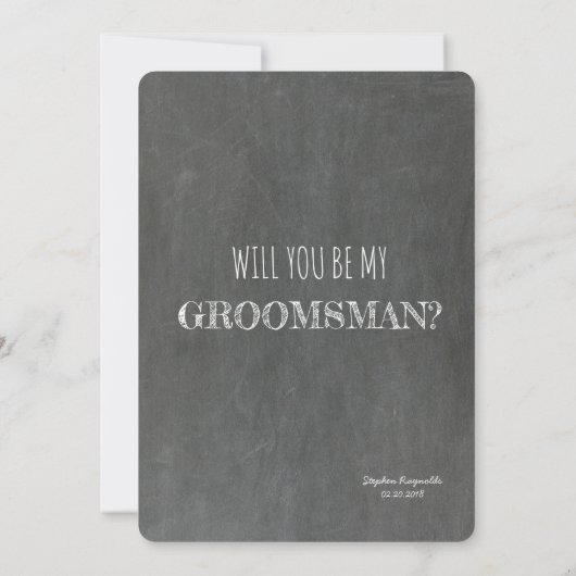 Ik hou van je MAN Funny Groomsman. Kaart (Achterkant)