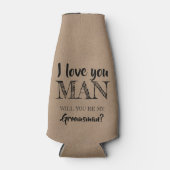 Ik hou van je Man - Grappig huisgenoot voorstel Flesjeskoeler (Voorkant)