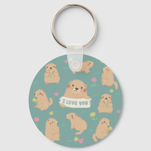 Ik hou van je, Marmots illustratie Sleutelhanger (Voorkant)