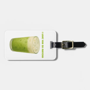 IK HOU VAN JE, MATCHA, GROENE THEE LIEFDE BAGAGELABEL