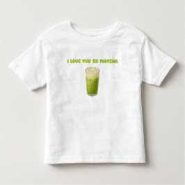 IK HOU VAN JE, MATCHA, GROENE THEE LIEFDE KINDER SHIRTS