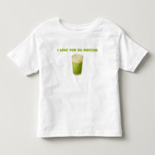 IK HOU VAN JE, MATCHA, GROENE THEE LIEFDE KINDER SHIRTS