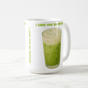 IK HOU VAN JE, MATCHA, GROENE THEE LIEFDE KOFFIEMOK