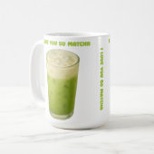 IK HOU VAN JE, MATCHA, GROENE THEE LIEFDE KOFFIEMOK (Voorkant links)