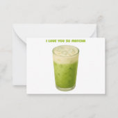 IK HOU VAN JE, MATCHA, GROENE THEE LIEFDE NOTITIEKAARTJE (Voorkant)