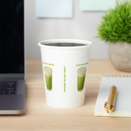 IK HOU VAN JE, MATCHA, GROENE THEE LIEFDE PAPIEREN BEKERS