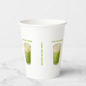 IK HOU VAN JE, MATCHA, GROENE THEE LIEFDE PAPIEREN BEKERS (Voorkant)