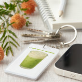 IK HOU VAN JE, MATCHA, GROENE THEE LIEFDE SLEUTELHANGER (Voorkant Rechts)