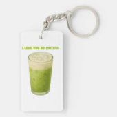 IK HOU VAN JE, MATCHA, GROENE THEE LIEFDE SLEUTELHANGER (achterkant)