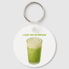 IK HOU VAN JE, MATCHA, GROENE THEE LIEFDE SLEUTELHANGER