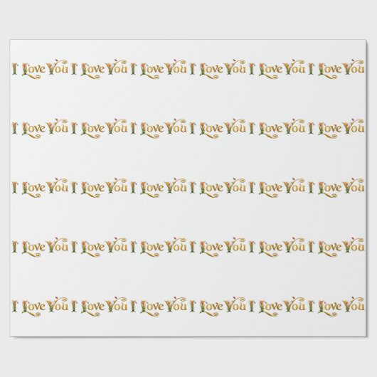 "Ik hou van je matte inpakpapier - elegant en mooi (Vlak)