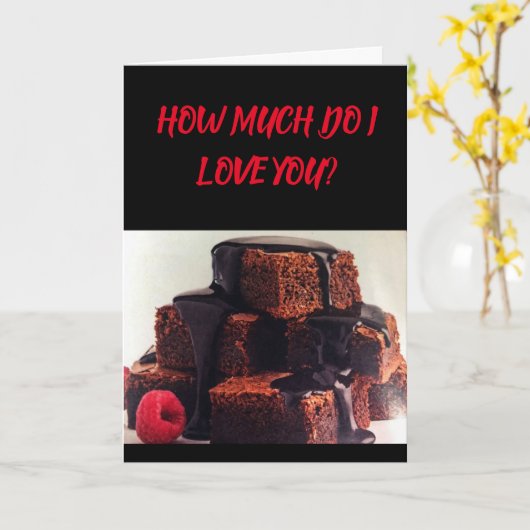 IK HOU VAN JE ***MEER DAN DESSERT *** LIEFDE KAART (Gele Bloem)