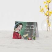 Ik hou van je meer dan van een boekenkaart (grappi kaart (Gele Bloem)