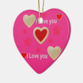 Ik hou van je...meer dan wat dan ook . keramisch ornament (Links)