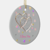 Ik hou van je...meer dan wat dan ook . keramisch ornament (Rechts)