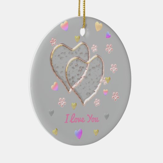 Ik hou van je...meer dan wat dan ook . keramisch ornament (Rechts)