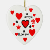 Ik hou van je...meer dan wat dan ook . keramisch ornament (Rechts)