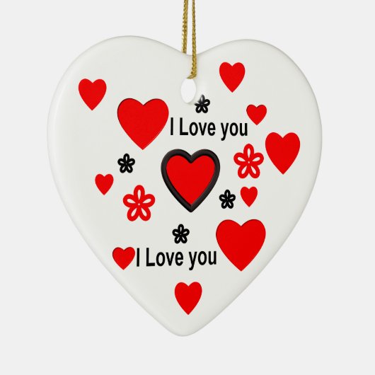 Ik hou van je...meer dan wat dan ook . keramisch ornament (Rechts)