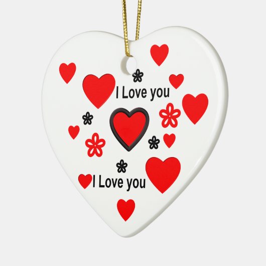Ik hou van je...meer dan wat dan ook . keramisch ornament (Links)