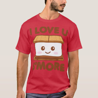 Ik hou van je meer grappige camping Smore Pun Dark T-shirt