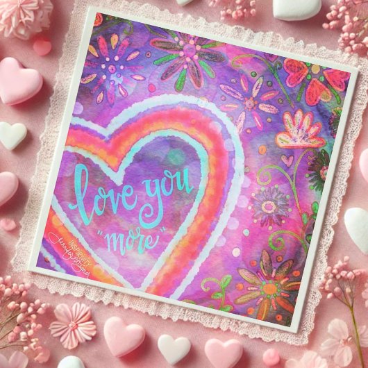 Ik hou van je meer  Paarse hart-inspiratie