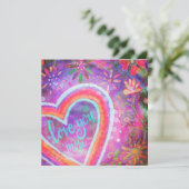 Ik hou van je meer  Paarse hart-inspiratie (Staand voorkant)