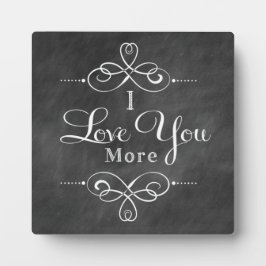 Ik hou van je meer platte alkbordstijl fotoplaat