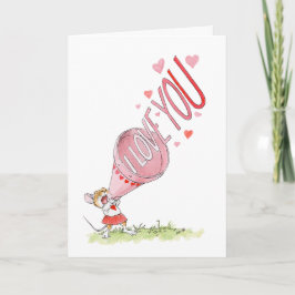 "Ik hou van je!" Megafon Muis kaart