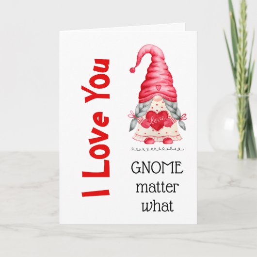 Ik hou van je meisje koestert wat Valentijn Kaart (Voorkant)