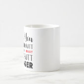 Ik hou van je met al mijn boter zwart rood koffiemok (Center)