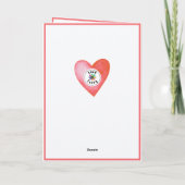 Ik hou van je met al mijn hart bulldog en harten kaart (Achterkant)