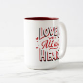 Ik hou van je met al mijn hart koffie mokken (Voorkant rechts)